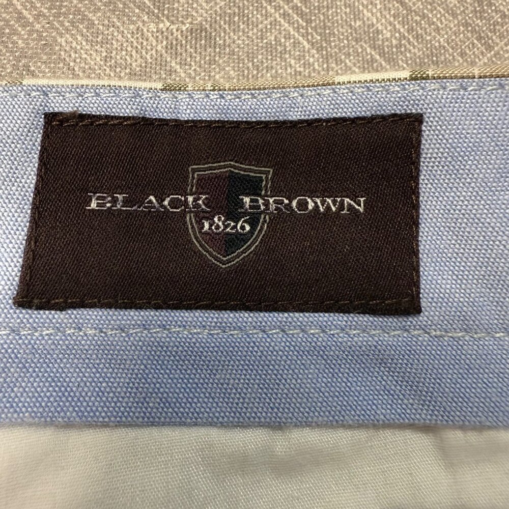 Black Brown 1826 Men's Plaid Cotton Shorts Size 36 Summer Golfing Leisure Play - Picture 4 of 16